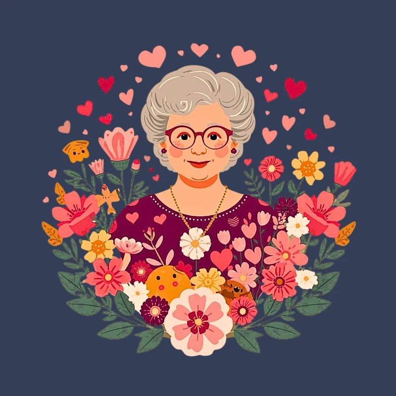 Blumen-Großmutter