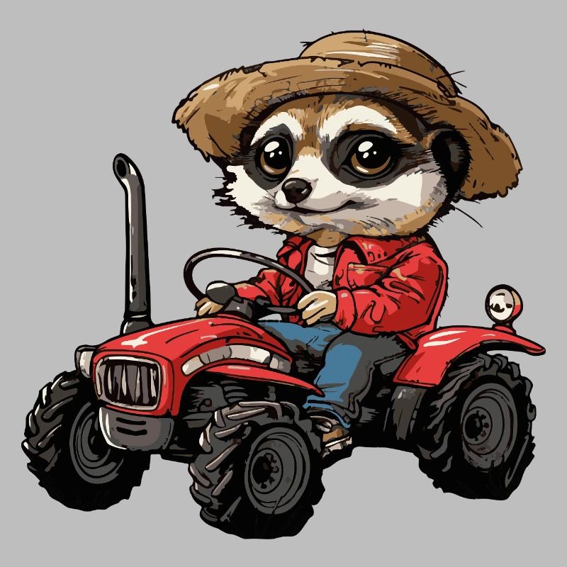 Erdmännchen Traktor Farmer