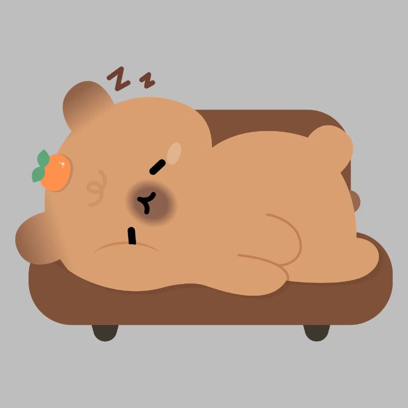 Schläfrige Müde Capybara