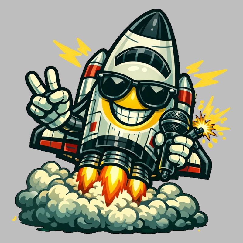 Space Rocket Duck with Microphone