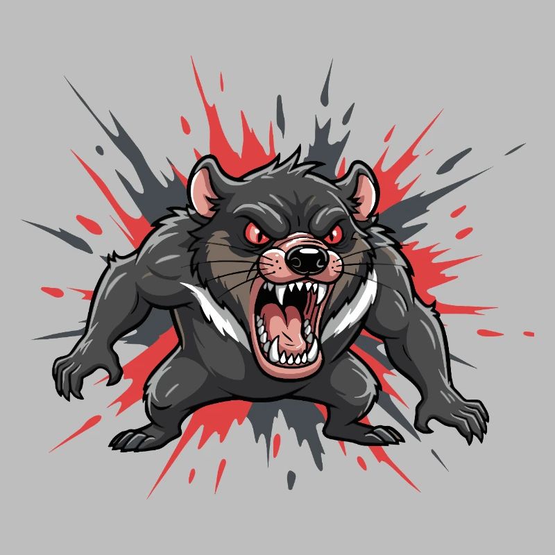 Tasmanian devil in comic style