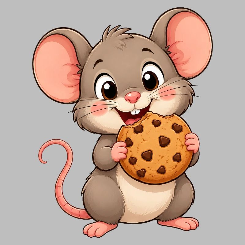Drôles de petits biscuits mignons en forme de souris en forme de bonbons à grignoter