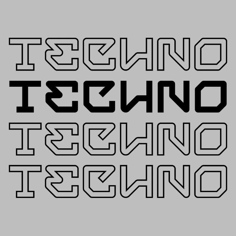 Conception de logo en typographie techno-moderne