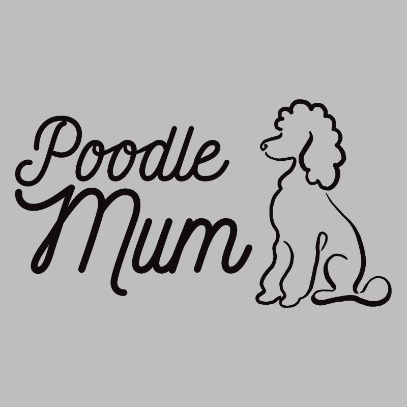 Pudel Mum Silhouette & Script