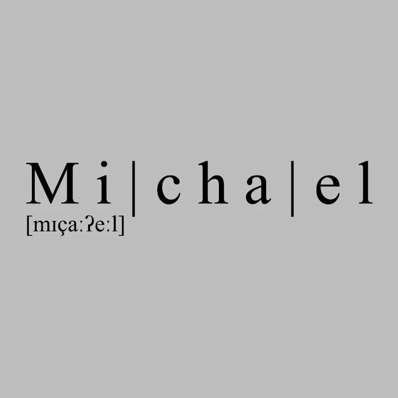 Nom : abstrait, typographique, blanc, Michael