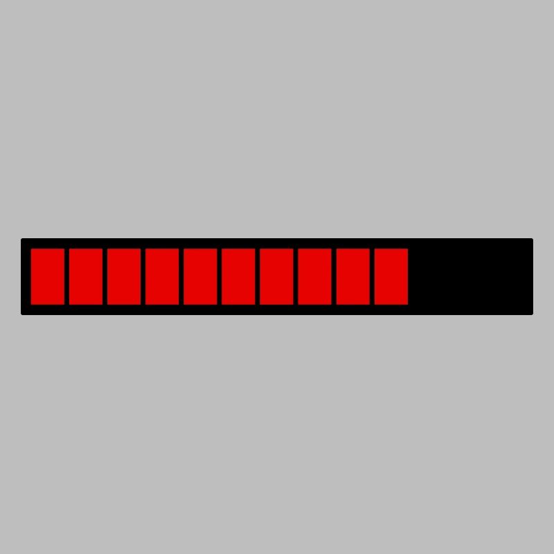 Rectangle loading bar Black Red (75%)