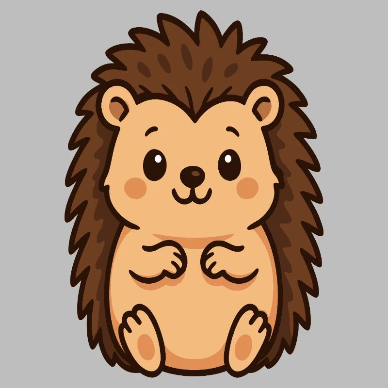 Dessin animé du hérisson câlin