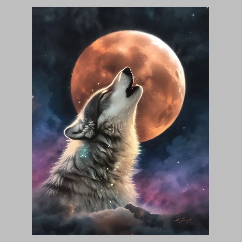 Heulender Wolf