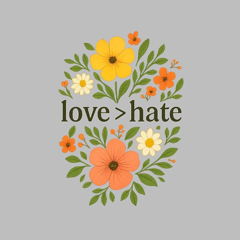 Love > Hate Love is bigger than hate