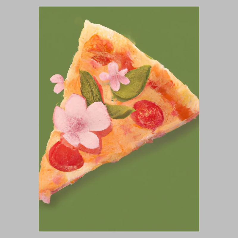 Blümchen-Pizza