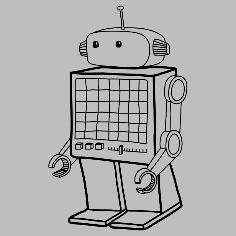 Robot rétro - Design Android Vintage AI