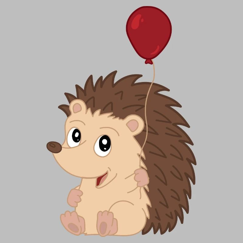 Mignon bébé hérisson avec ballon