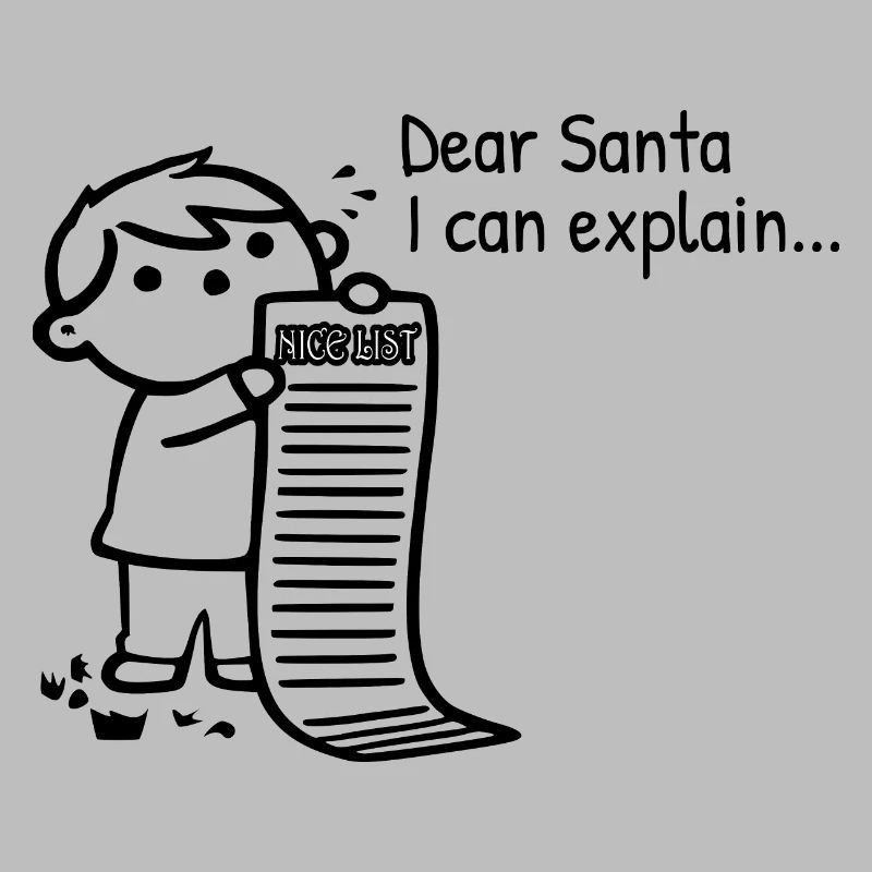 Dear Santa, I can explain... (black)
