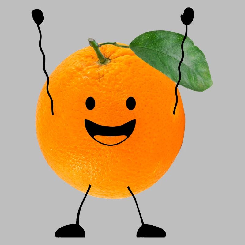 orange avec le visage