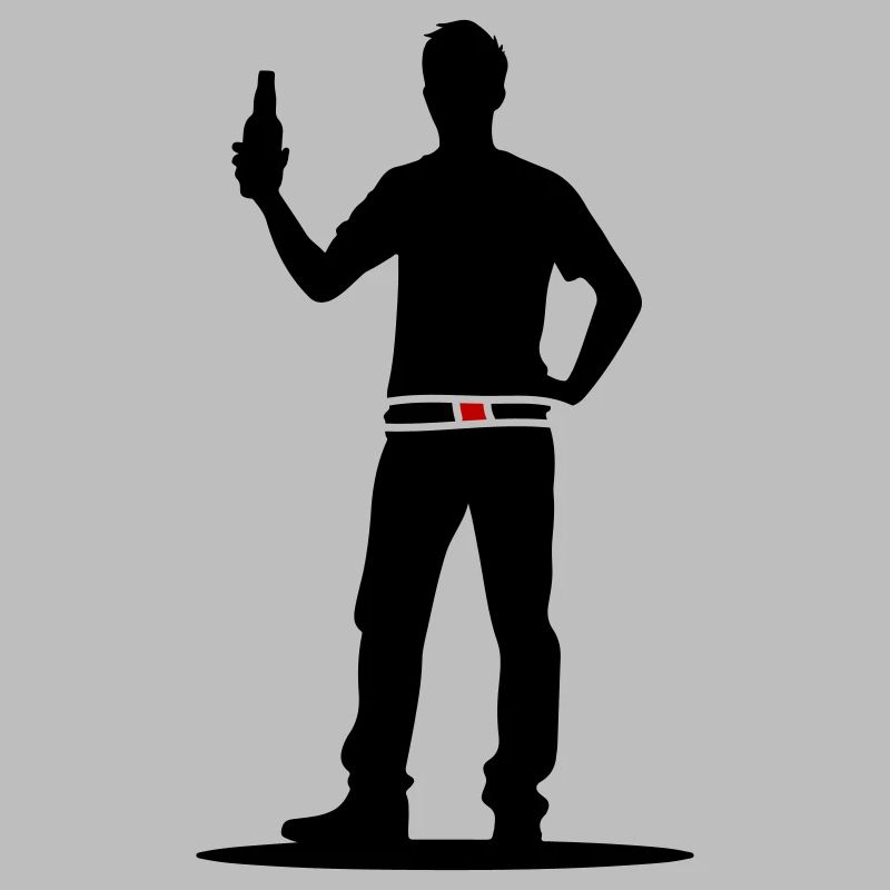 Drinking Bier Silhouette