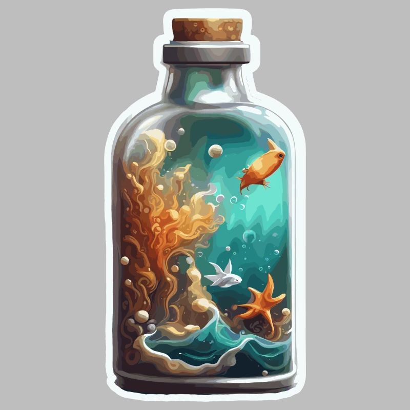 Magic Bottle / Cork / Underwater / Fish
