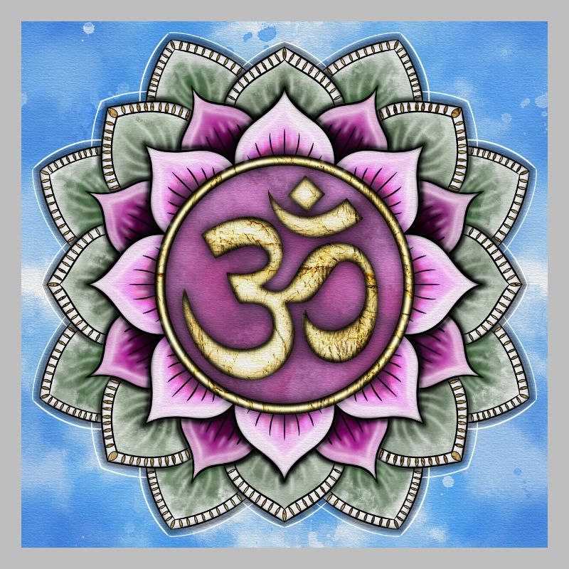 Om Zeichen in Lotusblume