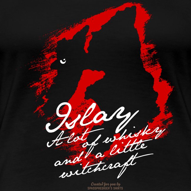 Whisky T-Shirt Islay Hexe rot