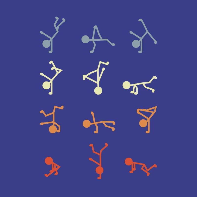 Breakdancer stick figures