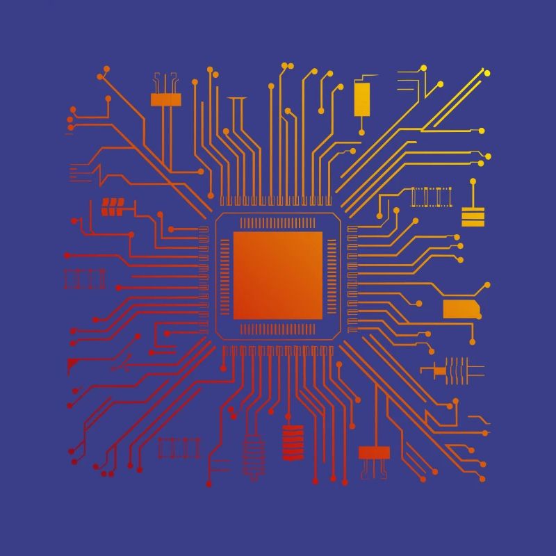 Tech Computer Motherboard Abstract Microchip