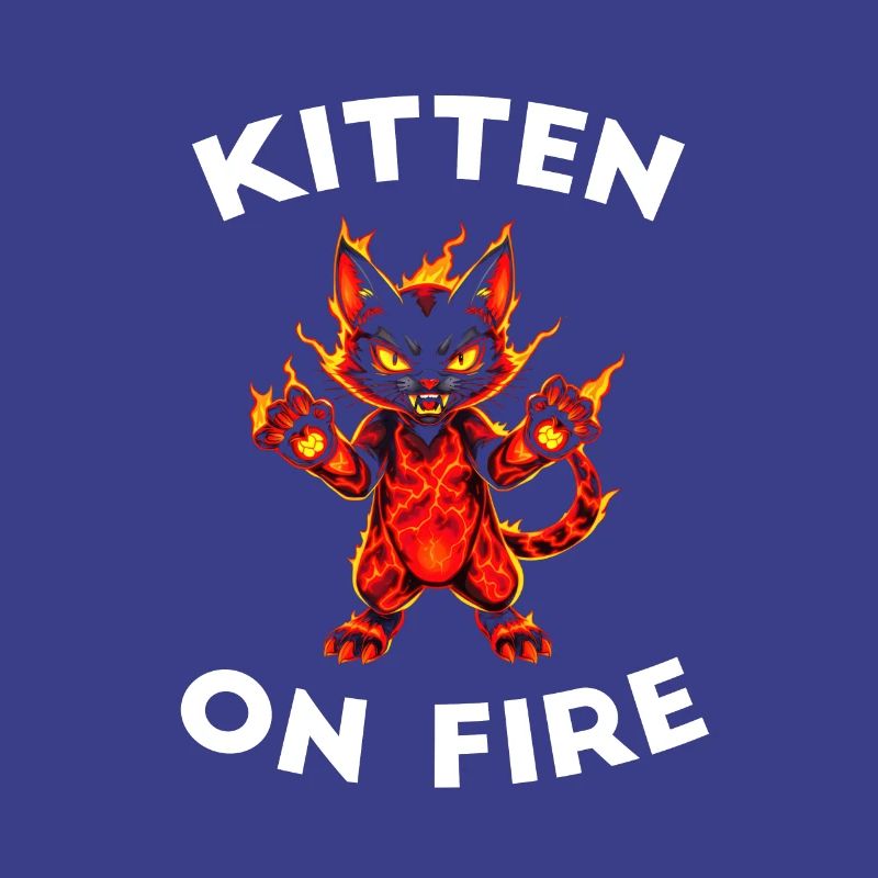 Chat de Feu et de Lave - Chaton en feu