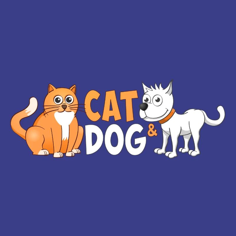 Image joyeuse d’un chat et d’un chien.