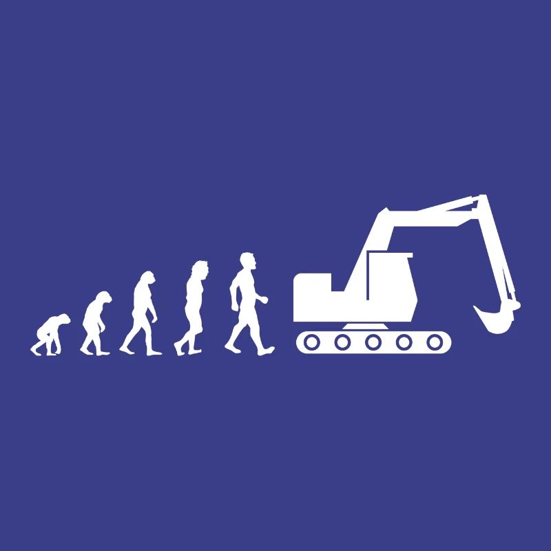 Baggerfahrer Evolution Beruf Job Shirt Geschenk
