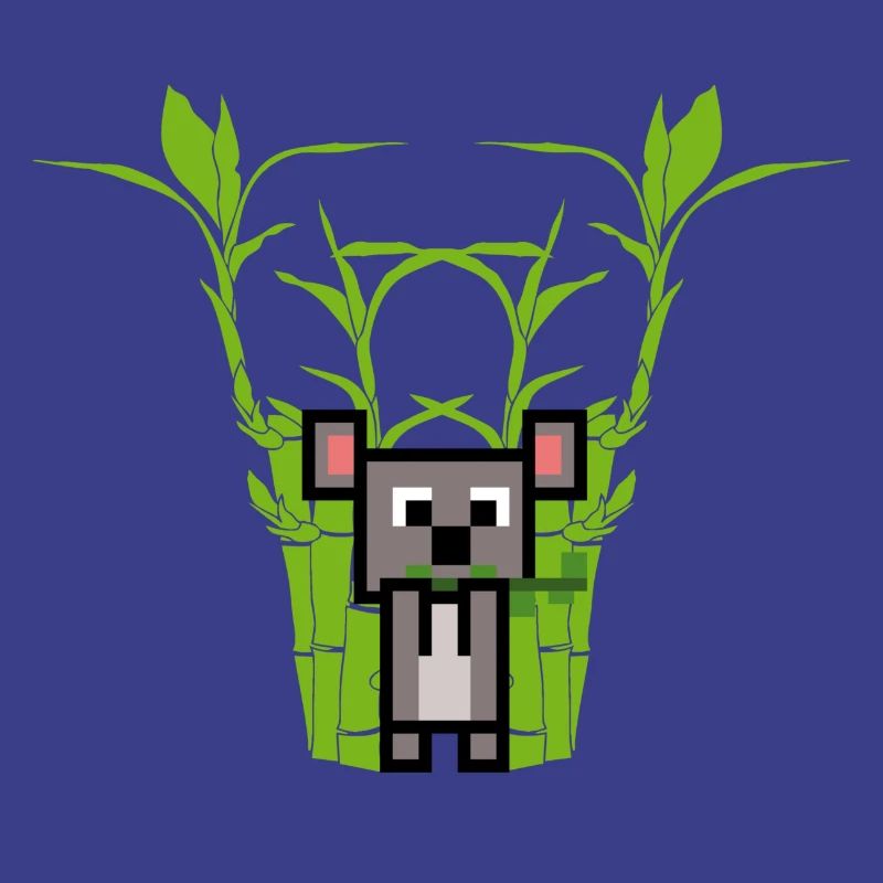Koala eats Bamboo
