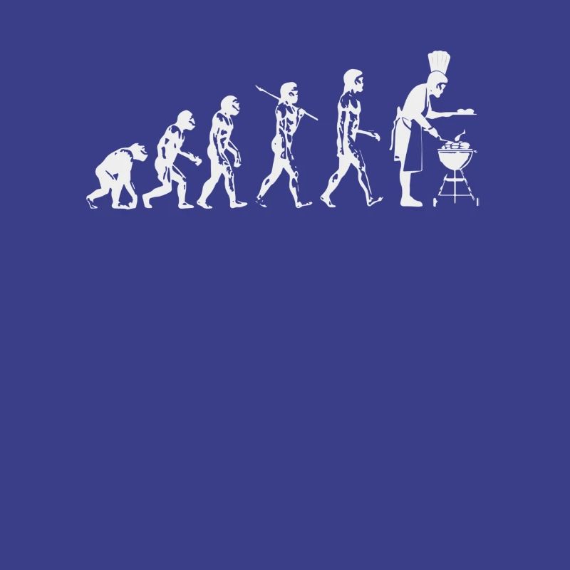 Evolution grillen Fleisch Witz Spaß Mann Geschenk