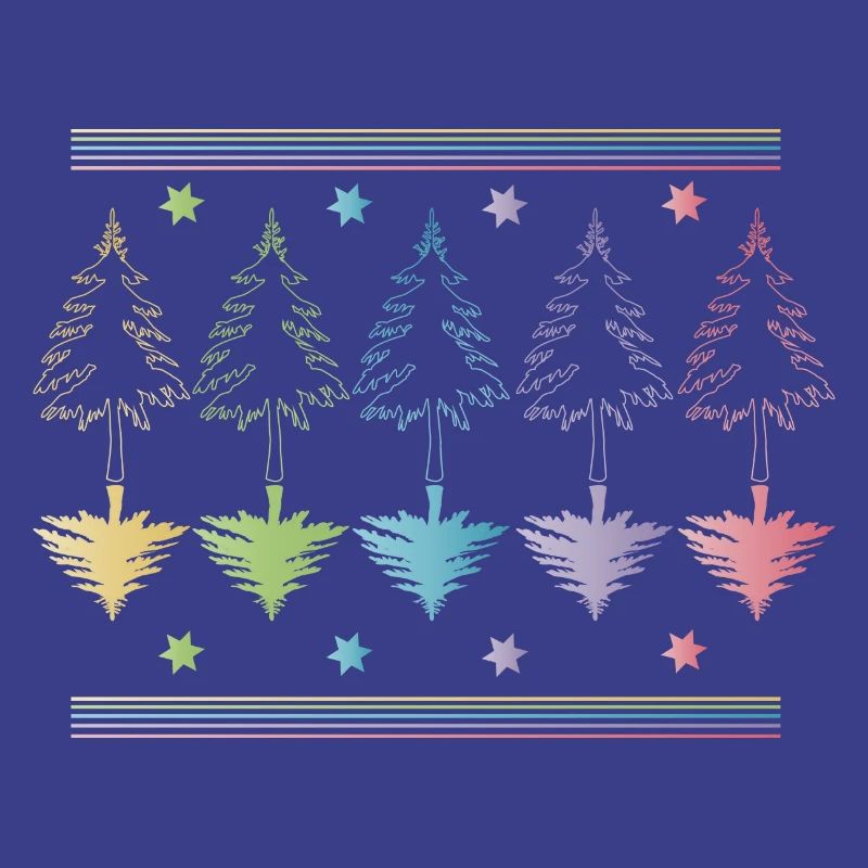 Christbaum, Tannenbaum oder Weihnachtsbaum Umrisse