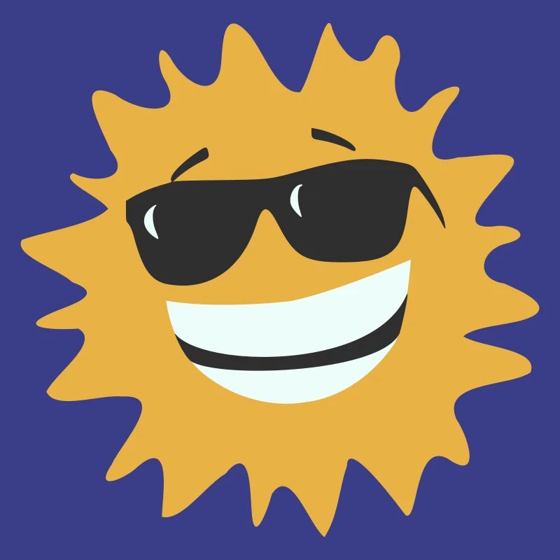 Sunburst lächelt mit Sonnenbrille