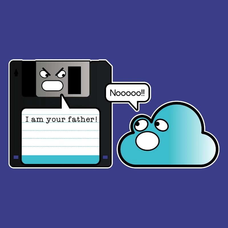 Floppy cloud memory father computer joke