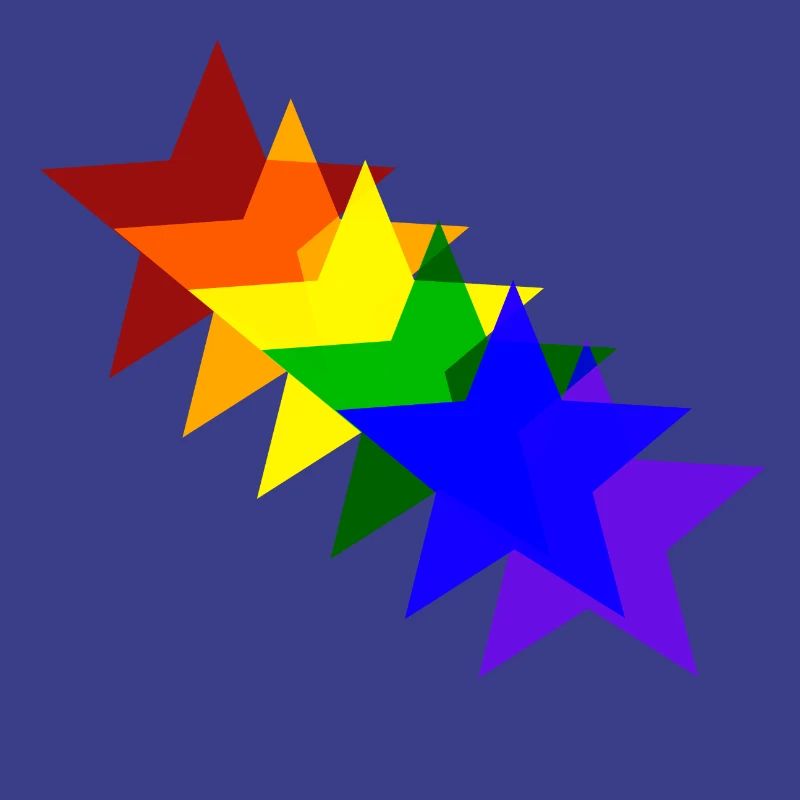 Bunte Sterne Regenbogen Geschenkidee