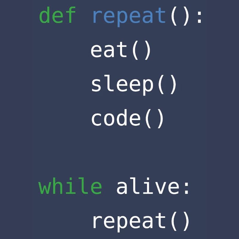 Eat sleep code repeat