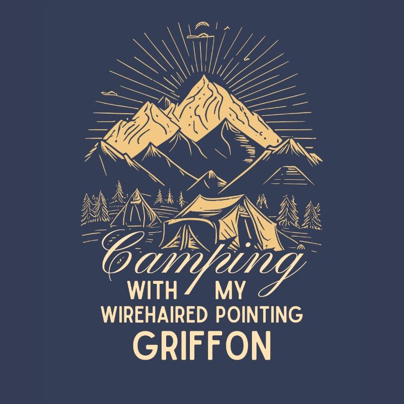 Griffon Korthals Camping Rough-haired Pointer
