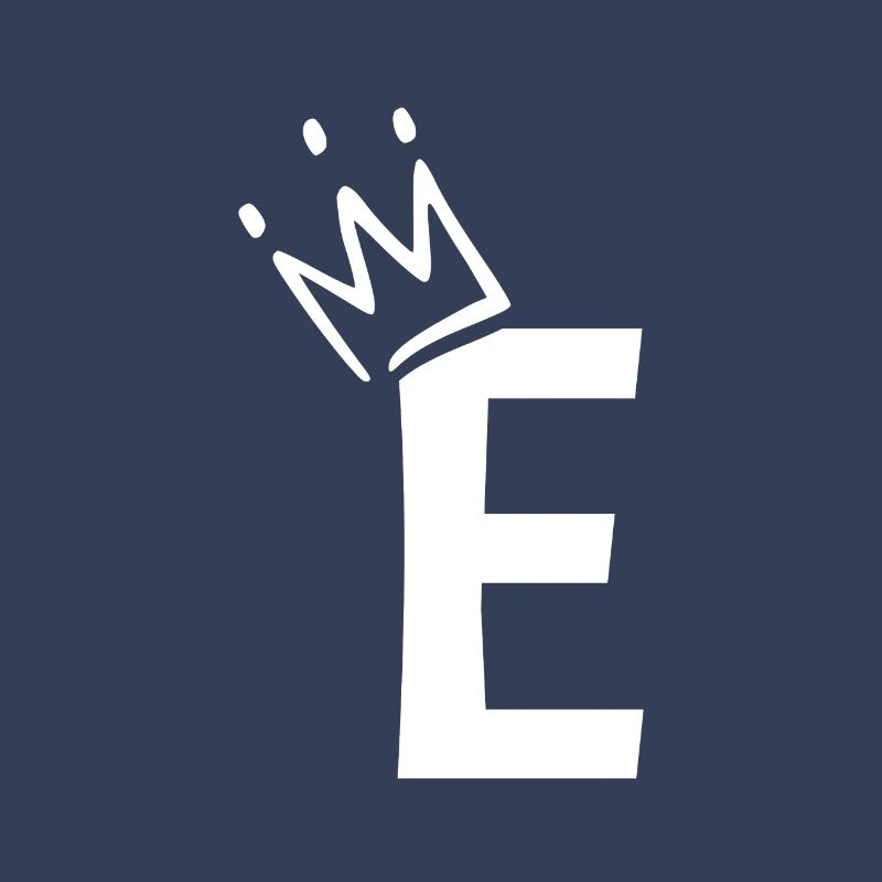Buchstabe E mit Krone