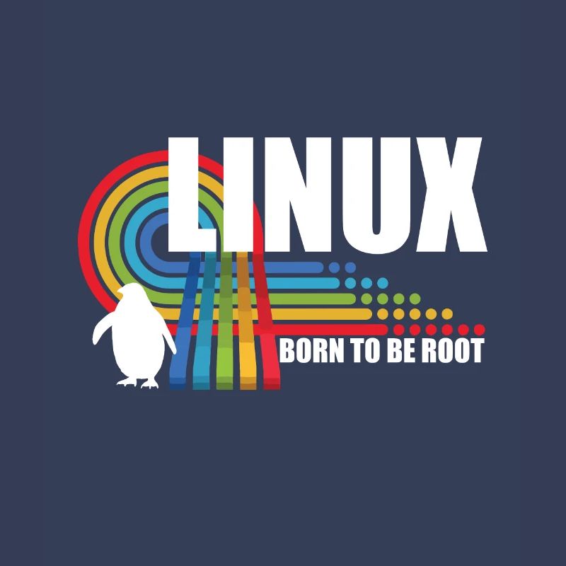Born To Be Root Pinguin Linux Nerd Coding Geek