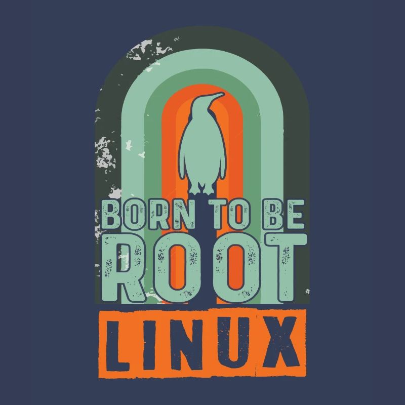 Born To Be Root Retro Linux Nerd Coding Geek