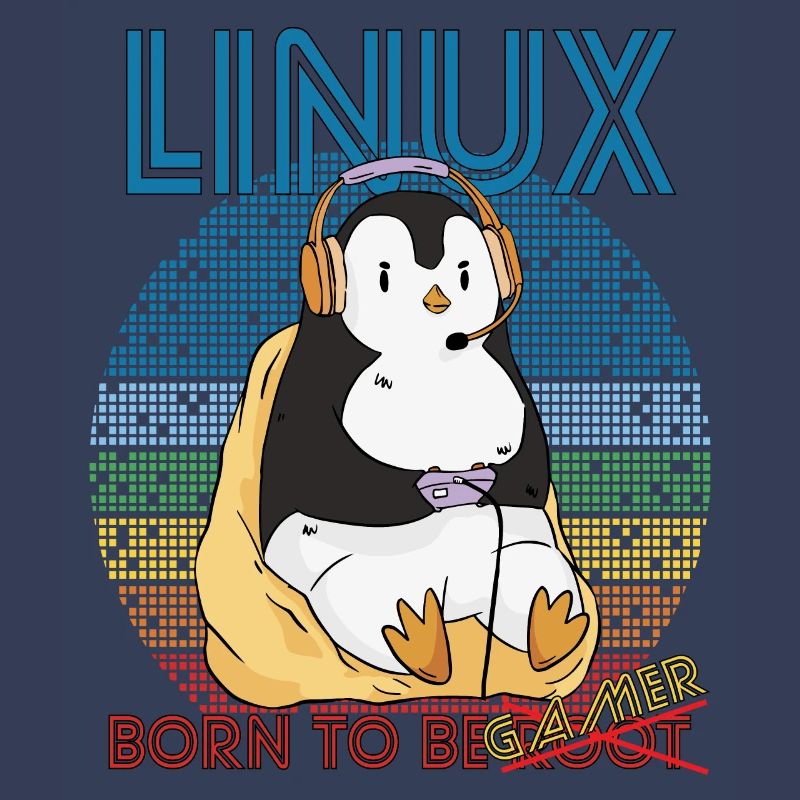 Gamer Linux Born To Be Root Geek Game Programmer A