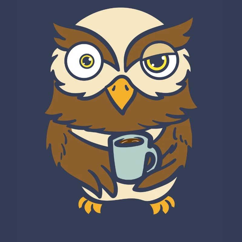 Eule Vogelbesitzer Kaffeetrinker