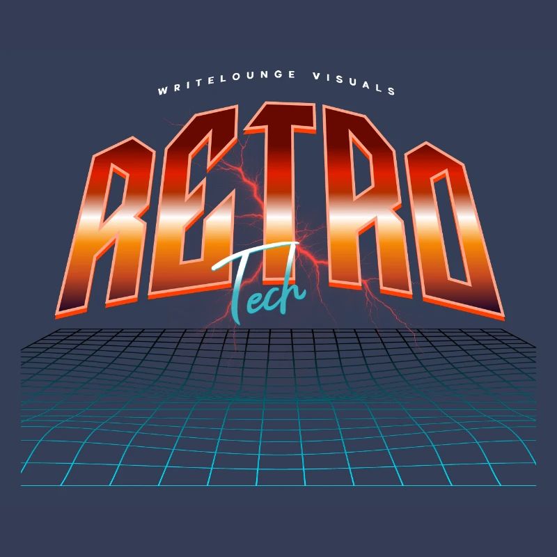 Retro Tech Neon Synthwave