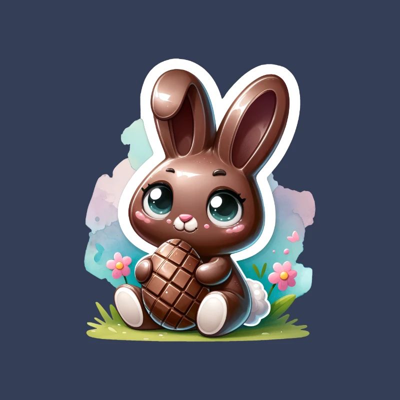 A Chocolate Bunny With an Easter Egg