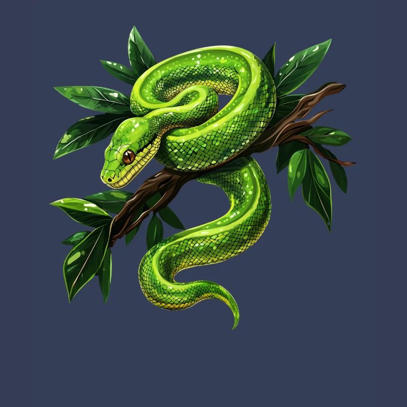 Green Tree Python Snakes Lover Terrarium