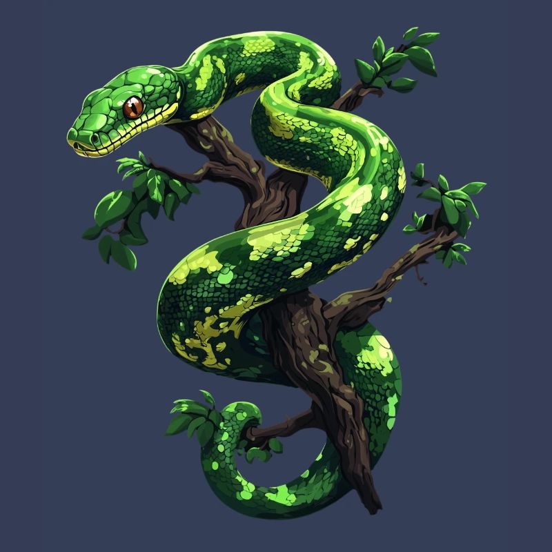 Green Tree Python Snakes Lover Terrarium