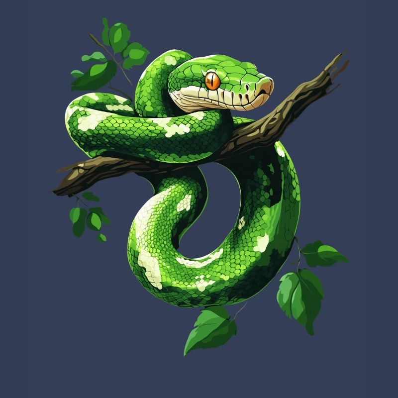 Green Tree Python Snakes Lover Terrarium