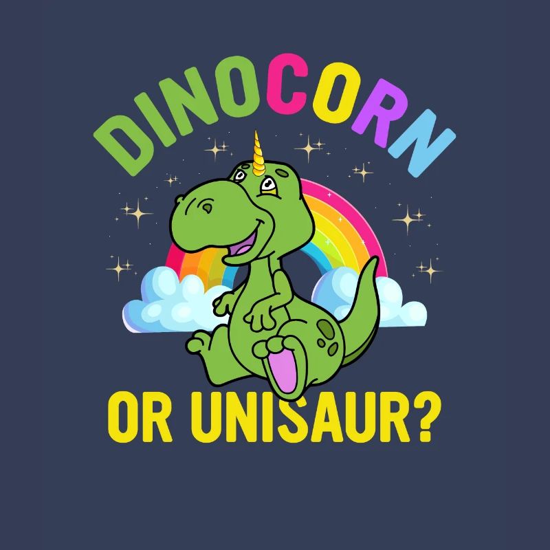 Lustiges süßes Dinosaurier-Einhorn - Dinocorn oder Unisaure