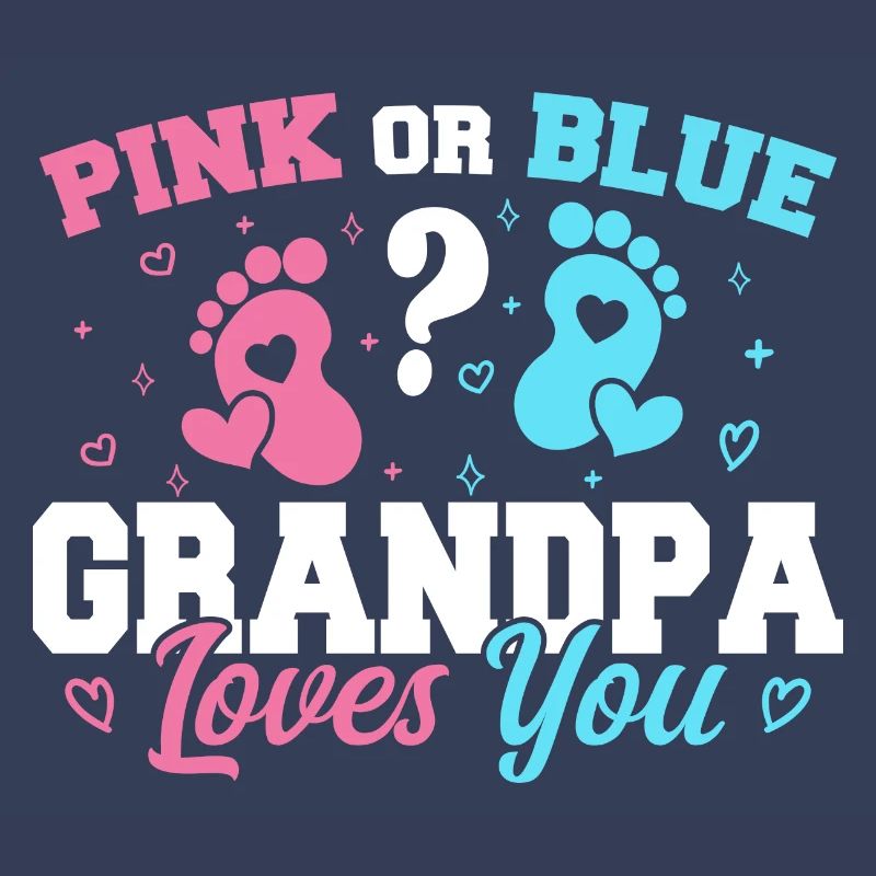 Rosa oder blauer Opa liebt dich - Opa
