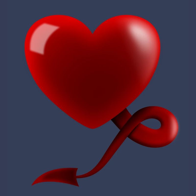 Heart with Devil's Tail