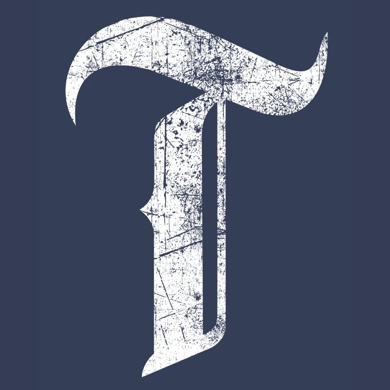 Tshirt alphabet initial T