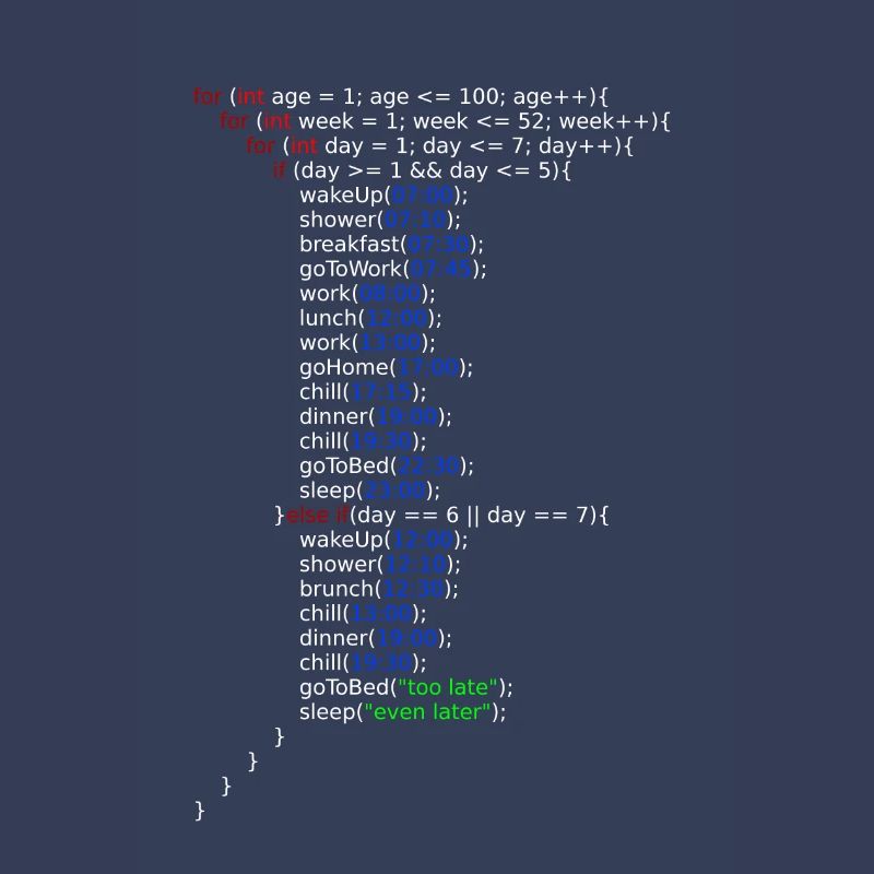 Ma vie - Java Code